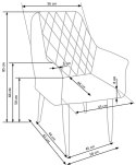 Halmar K287 krzesło ciemny brąz ekoskóra / stal Halmar K287 krzesło ciemny brąz ekoskóra / stal