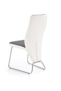 Halmar K299 krzesło tył - biały, przód - popiel, stelaż - chrom