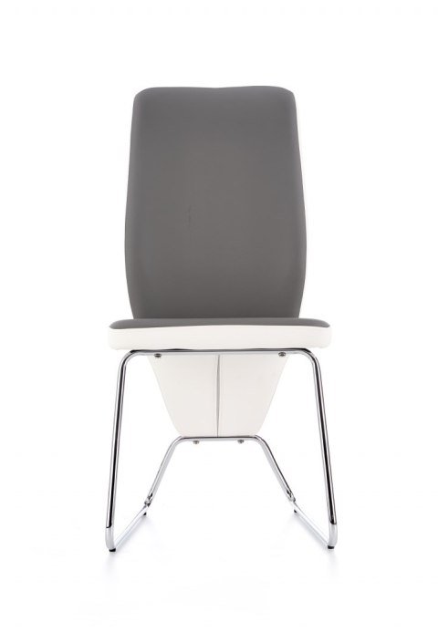 Halmar K299 krzesło tył - biały, przód - popiel, stelaż - chrom Halmar K299 krzesło tył - biały, przód - popiel, stelaż - chrom