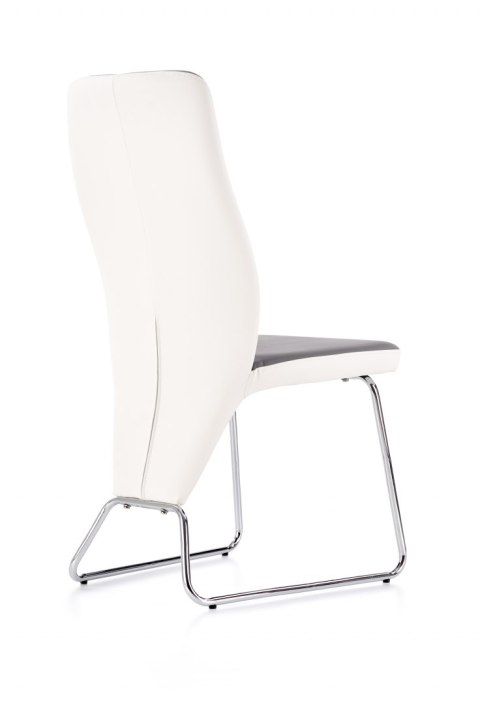 Halmar K299 krzesło tył - biały, przód - popiel, stelaż - chrom Halmar K299 krzesło tył - biały, przód - popiel, stelaż - chrom