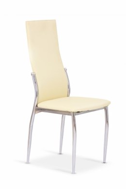 Halmar K3 krzesło chrom / waniliowy ekoskóra