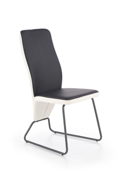 Halmar K300 krzesło tył - biały, przód - czarny, stelaż - super grey Halmar K300 krzesło tył - biały, przód - czarny, stelaż - super grey