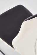 Halmar K300 krzesło tył - biały, przód - czarny, stelaż - super grey