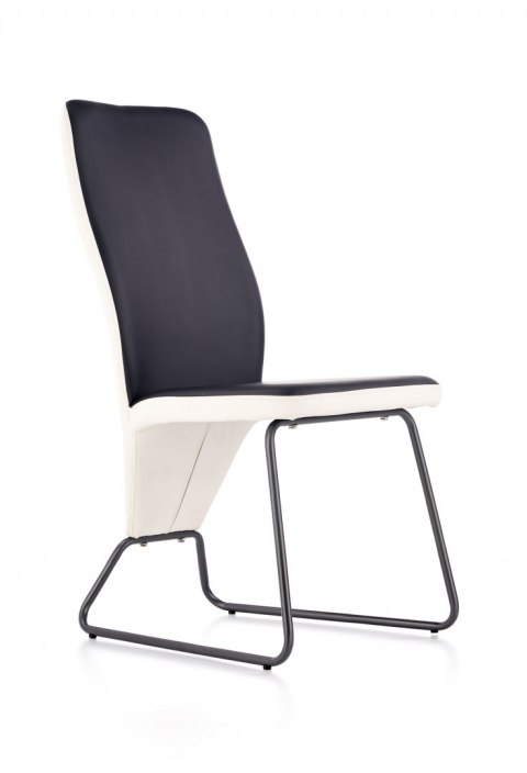 Halmar K300 krzesło tył - biały, przód - czarny, stelaż - super grey Halmar K300 krzesło tył - biały, przód - czarny, stelaż - super grey