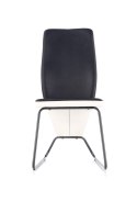 Halmar K300 krzesło tył - biały, przód - czarny, stelaż - super grey