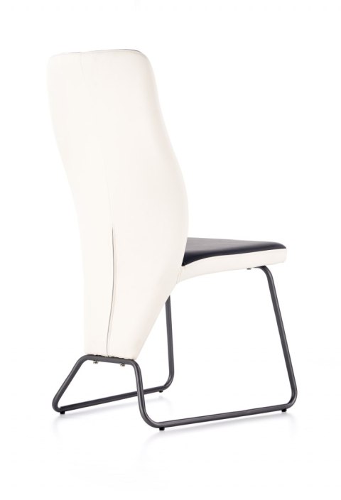 Halmar K300 krzesło tył - biały, przód - czarny, stelaż - super grey Halmar K300 krzesło tył - biały, przód - czarny, stelaż - super grey