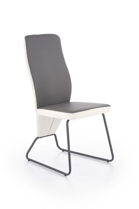 Halmar K300 krzesło tył - biały, przód - popiel, stelaż - super grey Halmar K300 krzesło tył - biały, przód - popiel, stelaż - super grey
