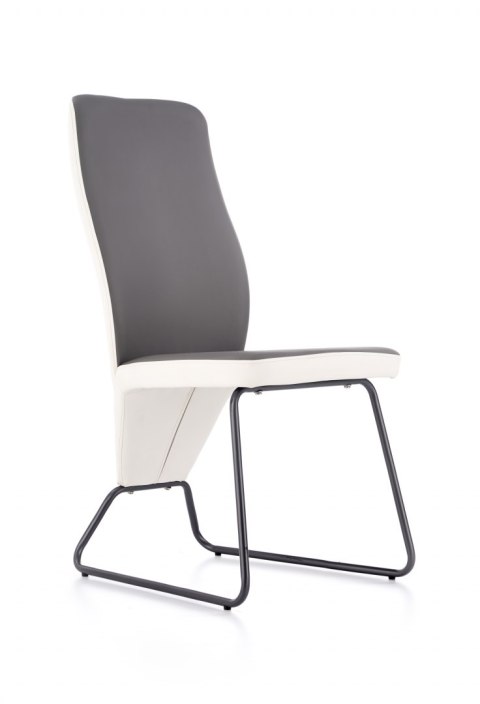 Halmar K300 krzesło tył - biały, przód - popiel, stelaż - super grey Halmar K300 krzesło tył - biały, przód - popiel, stelaż - super grey