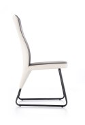 Halmar K300 krzesło tył - biały, przód - popiel, stelaż - super grey