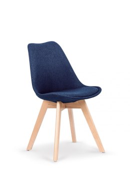 Halmar K303 krzesło ciemny niebieski / buk tkanina, drewno lite