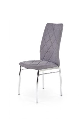 Halmar K309 krzesło do jadalni jasny popiel, materiał: tkanina / stal chromowana