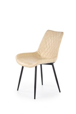 Halmar K313 krzesło nogi - czarne, tapicerka - beżowa