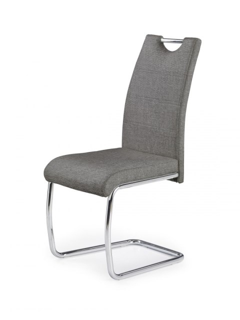 Halmar K349 krzesło na płozach popiel tkanina+ stal chrom Halmar K349 krzesło na płozach popiel tkanina+ stal chrom