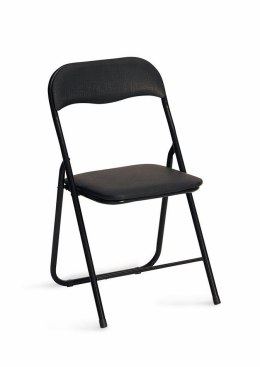 Halmar K5 krzesło czarny składane PVC stal malowana proszkowo