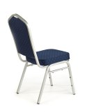 Halmar K66S krzesło niebieski, stelaż srebrny stal malowana / tkanina Krzesło konferencyjne, bankietowe do sali weselnej