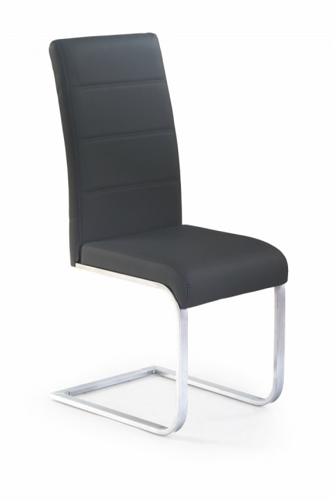 Halmar K85 krzesło na płozach Czarne/Chrom ekoskóra, stal chromowana Halmar K85 krzesło na płozach Czarne/Chrom ekoskóra, stal chromowana