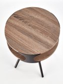 ŁAWA OKRĄGŁA STOLIK KIRBY CZARNA / ciemny DĄB SONOMA fi 45 Halmar LAMINAT STAL MALOWANA ŁAWA OKRĄGŁA STOLIK KIRBY CZARNA / ciemny DĄB SONOMA fi 45 Halmar LAMINAT STAL MALOWANA