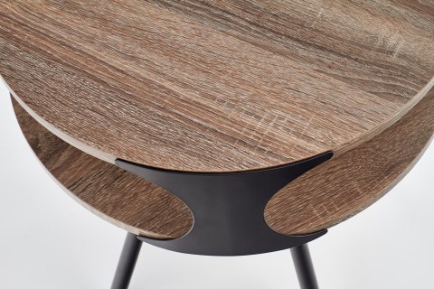 ŁAWA OKRĄGŁA STOLIK KIRBY CZARNA / ciemny DĄB SONOMA fi 45 Halmar LAMINAT STAL MALOWANA ŁAWA OKRĄGŁA STOLIK KIRBY CZARNA / ciemny DĄB SONOMA fi 45 Halmar LAMINAT STAL MALOWANA