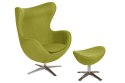 D2.DESIGN Fotel Jajo Soft z podnóżkiem wełna z przeszyciem oliwkowy JA-2720 D2.DESIGN Fotel Jajo Soft z podnóżkiem wełna z przeszyciem oliwkowy JA-2720
