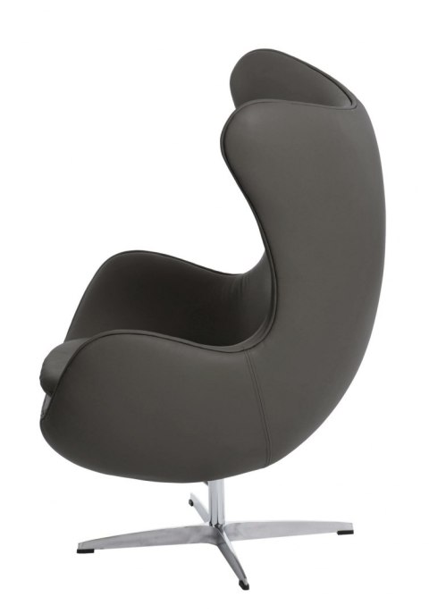 D2.DESIGN Fotel Jajo szara skóra 96 Premium D2.DESIGN Fotel Jajo szara skóra 96 Premium