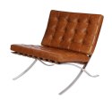 D2.DESIGN Fotel z podnóżkiem BA1 brąz j. vintage skóra
