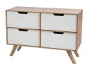 Intesi Komoda NordicSMALL6 K-biały, F-dąb, N-dąb, U-frezowany Intesi Komoda NordicSMALL6 K-biały, F-dąb, N-dąb, U-frezowany