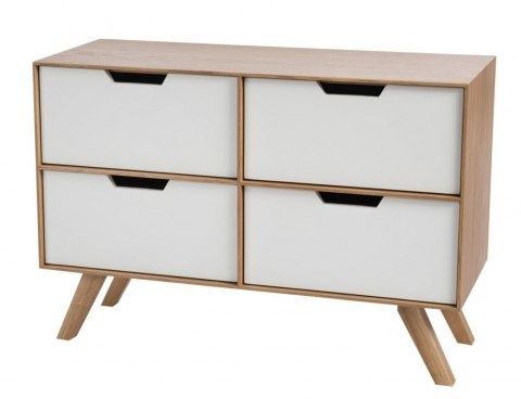 Intesi Komoda NordicSMALL6 K-biały, F-dąb, N-dąb, U-frezowany Intesi Komoda NordicSMALL6 K-biały, F-dąb, N-dąb, U-frezowany