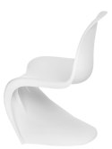 D2.DESIGN Krzesło Balance PP białe tworzywo PP nowoczesnr stabilne i wygodne kształt litery S