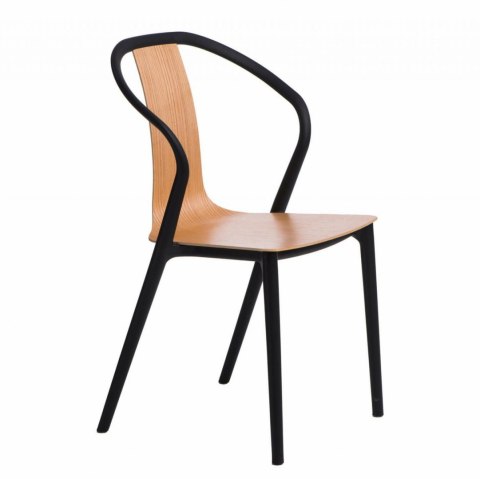 KRZESŁO BELLA Z PODŁOKIETNIKAMI D2.DESIGN CZARNE / NATURALNE TWORZYWO DREWNO WYGODNE I LEKKIE DO DOMU I DO LOKALU KRZESŁO BELLA Z PODŁOKIETNIKAMI D2.DESIGN CZARNE / NATURALNE TWORZYWO DREWNO WYGODNE I LEKKIE DO DOMU I DO LOKALU