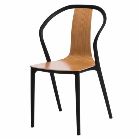 KRZESŁO BELLA Z PODŁOKIETNIKAMI D2.DESIGN CZARNE / NATURALNE TWORZYWO DREWNO WYGODNE I LEKKIE DO DOMU I DO LOKALU KRZESŁO BELLA Z PODŁOKIETNIKAMI D2.DESIGN CZARNE / NATURALNE TWORZYWO DREWNO WYGODNE I LEKKIE DO DOMU I DO LOKALU