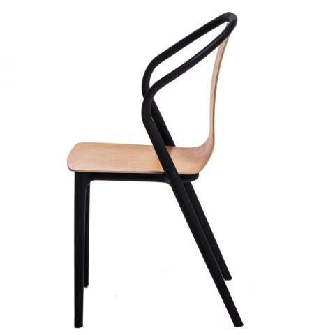 KRZESŁO BELLA Z PODŁOKIETNIKAMI D2.DESIGN CZARNE / NATURALNE TWORZYWO DREWNO WYGODNE I LEKKIE DO DOMU I DO LOKALU KRZESŁO BELLA Z PODŁOKIETNIKAMI D2.DESIGN CZARNE / NATURALNE TWORZYWO DREWNO WYGODNE I LEKKIE DO DOMU I DO LOKALU