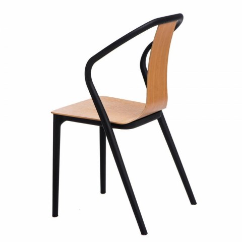 KRZESŁO BELLA Z PODŁOKIETNIKAMI D2.DESIGN CZARNE / NATURALNE TWORZYWO DREWNO WYGODNE I LEKKIE DO DOMU I DO LOKALU KRZESŁO BELLA Z PODŁOKIETNIKAMI D2.DESIGN CZARNE / NATURALNE TWORZYWO DREWNO WYGODNE I LEKKIE DO DOMU I DO LOKALU