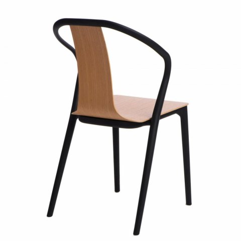 KRZESŁO BELLA Z PODŁOKIETNIKAMI D2.DESIGN CZARNE / NATURALNE TWORZYWO DREWNO WYGODNE I LEKKIE DO DOMU I DO LOKALU KRZESŁO BELLA Z PODŁOKIETNIKAMI D2.DESIGN CZARNE / NATURALNE TWORZYWO DREWNO WYGODNE I LEKKIE DO DOMU I DO LOKALU