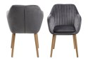 ACTONA Krzesło Emilia Velvet dark grey ACTONA Krzesło Emilia Velvet dark grey