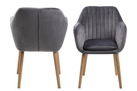 ACTONA Krzesło Emilia Velvet dark grey ACTONA Krzesło Emilia Velvet dark grey