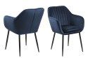 ACTONA Krzesło Emilia Velvet deep blue/black ACTONA Krzesło Emilia Velvet deep blue/black