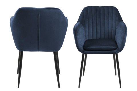 ACTONA Krzesło Emilia Velvet deep blue/black ACTONA Krzesło Emilia Velvet deep blue/black