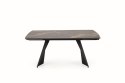ARMANI stół rozkładany, blat - czarny marmur, noga - czarny