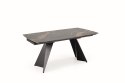 ARMANI stół rozkładany, blat - czarny marmur, noga - czarny