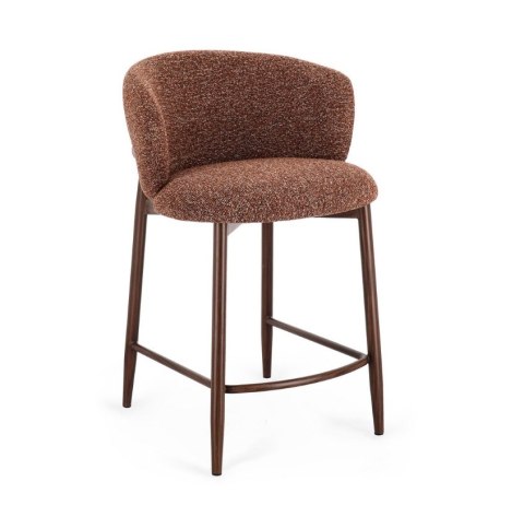 Bizzotto BIZZOTTO krzesło barowe AMALIA brązowe / czerwone
