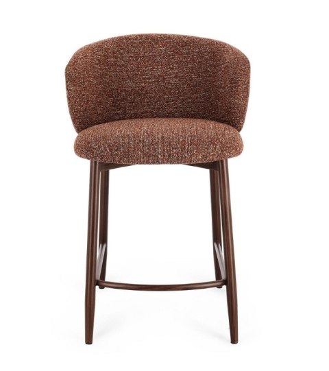 Bizzotto BIZZOTTO krzesło barowe AMALIA brązowe / czerwone