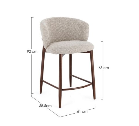 Bizzotto BIZZOTTO krzesło barowe AMALIA brązowe / czerwone