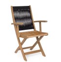 Bizzotto BIZZOTTO krzesło ogrodowe składane DANUBIO ARM czarne
