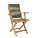 Bizzotto BIZZOTTO krzesło ogrodowe składane DANUBIO ARM zielone