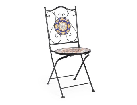 Bizzotto BIZZOTTO krzesło ogrodowe składane SANTORINI czarne