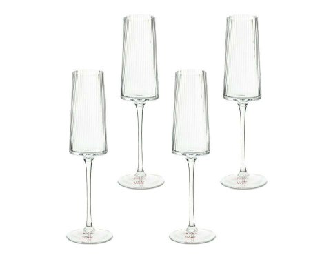 Kare Design KARE komplet 4 kieliszków do szampana RIFFLE 215 ml