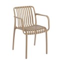 King Home Krzesło STRIPS ARM beżowe