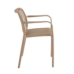 King Home Krzesło STRIPS ARM beżowe
