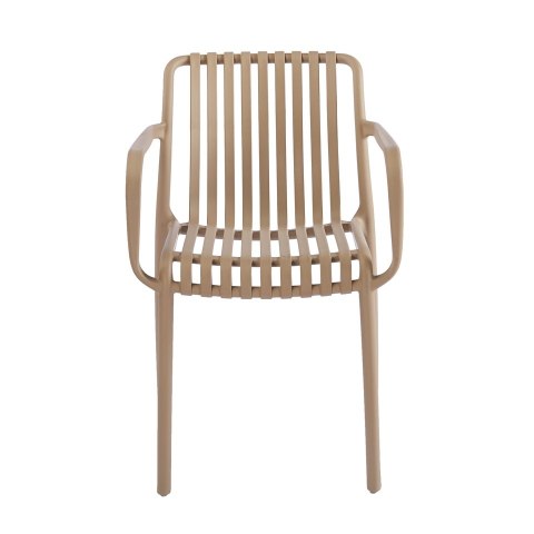 King Home Krzesło STRIPS ARM beżowe