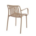 King Home Krzesło STRIPS ARM beżowe